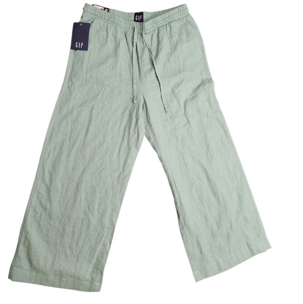 GAP Mint Green Relaxed Linen Pants NWT